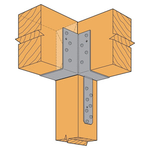 Simpson Strong-Tie ECCLLQ444HDG L-Shape End Column Cap for 4x Beams and 4x Post with SDS Screws, Skewed Left - Hot-Dip Galvanized - 3