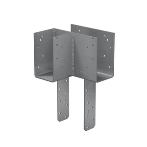 Simpson Strong-Tie ECCLLQ444SDS L-Shape End Column Cap for 4x Beams and 4x Post with SDS Screws, Left Skewed - Heavy-Duty Steel Connector for Wood Construction