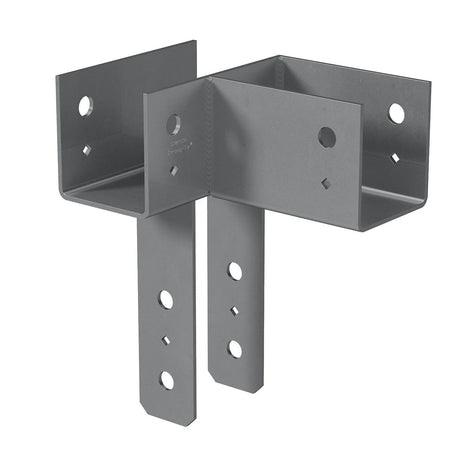 Simpson Strong-Tie ECCLR444HDG L-Shape End Column Cap for 4x Beams and 4x Post, Skewed Right, Hot-Dip Galvanized