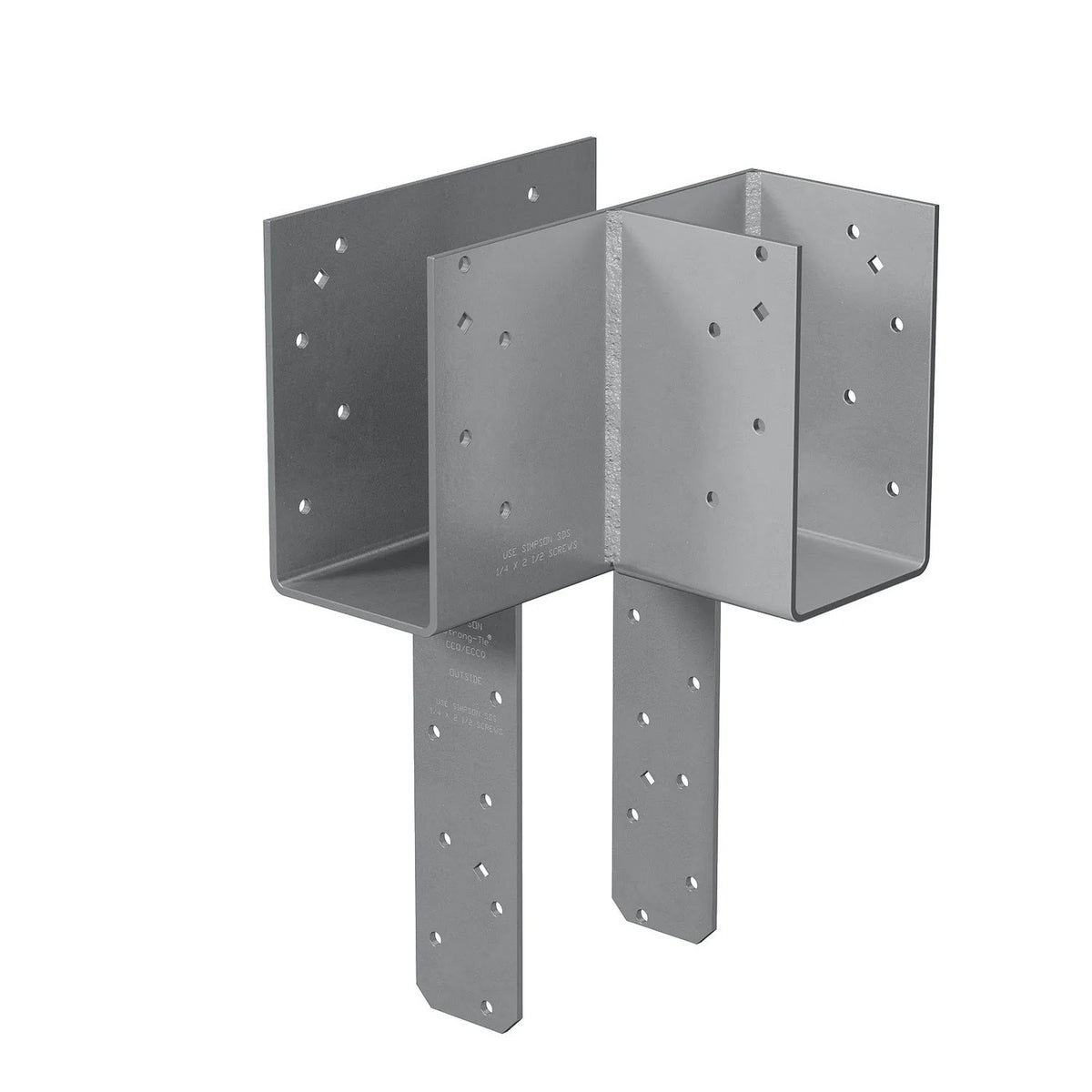 Simpson Strong-Tie ECCLRQ666SDS None L-Shape End Column Cap for 6x Beams, 6x Post with SDS Screws, Skewed Right