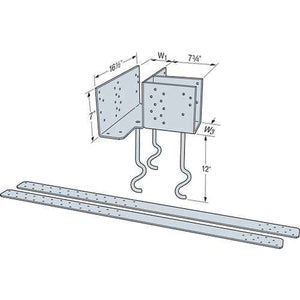 Simpson Strong-Tie ECCLRQMD3.62G-KT (3-5/8 in) Hot-Dip Galvanized L-Shape Embedded Column Cap - 3