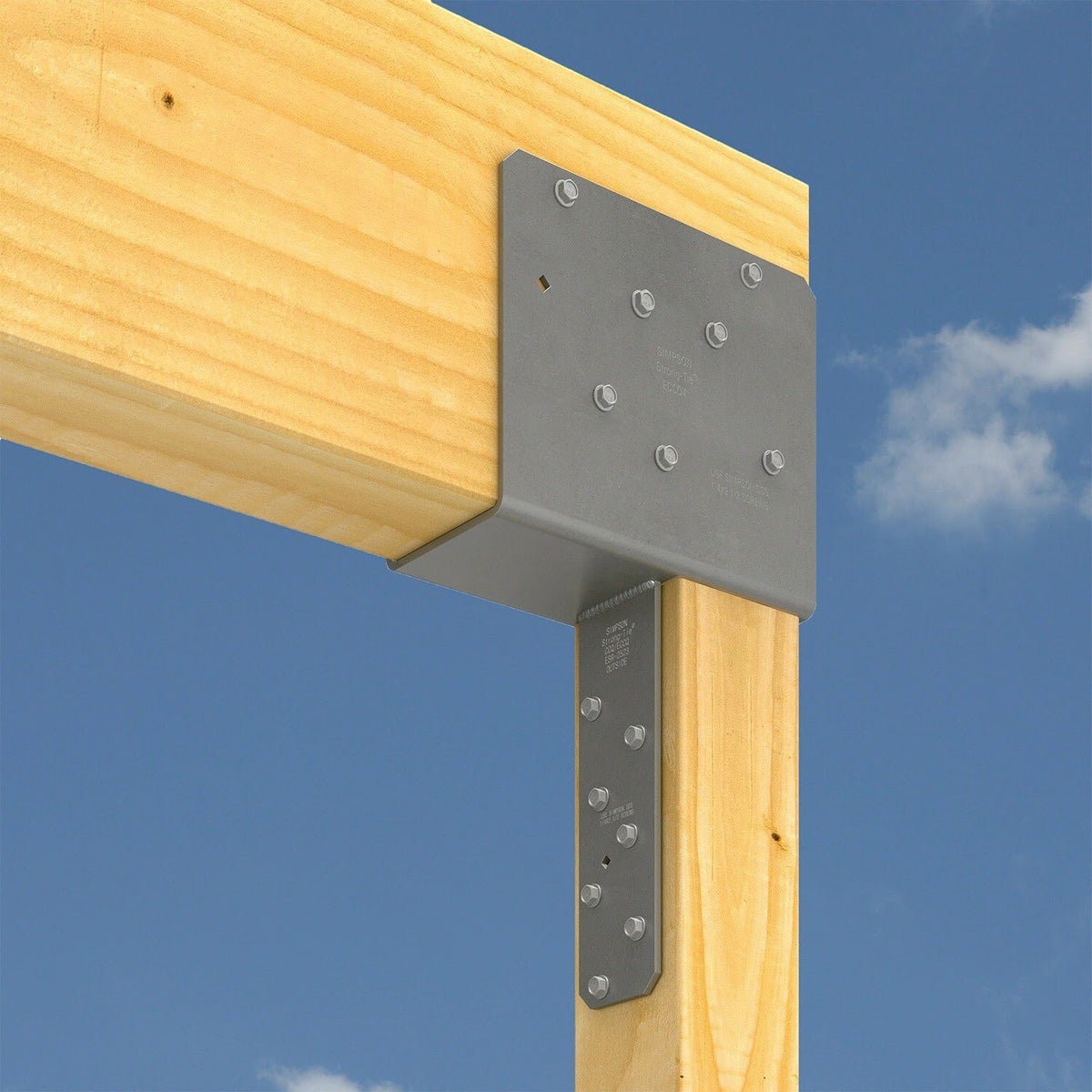 Simpson Strong-Tie ECCQ44SDS2.5-R (4x Beam, 4x Post) Quick Install End Column Cap with SDS Screws - 3