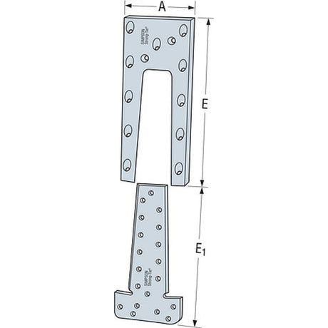 Simpson Strong-Tie ETB230A-SCRB Hidden Timber Connector with Screws for Glulam Beam Connections