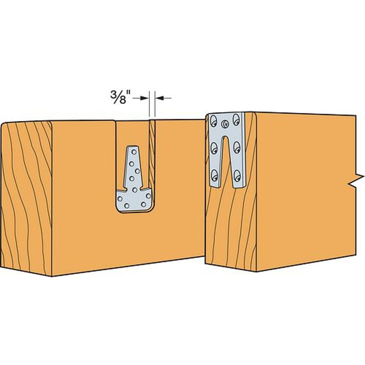 Simpson Strong-Tie ETB230A-SCRB Hidden Timber Connector with Screws for Glulam Beam Connections - 3