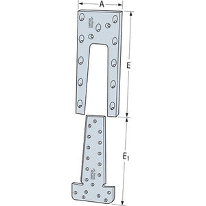 Simpson Strong-Tie ETB90A-SCRB Hidden Timber Connector with Screws for Glulam Beam Connections - 2