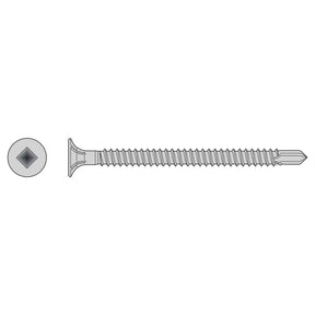 Simpson Strong-Tie F08T162WDC (#8 x 1-5/8" #2 Square Drive) Self-Drilling Fiber-Cement Screw, Type 410 (100 Pack)