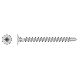Simpson Strong-Tie F08T162WDC (#8 x 1-5/8" #2 Square Drive) Self-Drilling Fiber-Cement Screw, Type 410 (100 Pack)