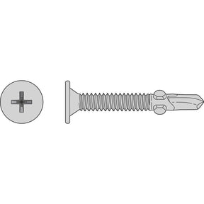 Simpson Strong-Tie F10C144WDC Self-Drilling Wafer-Head Screw with Wings (100 Pack)
