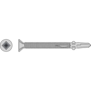 Simpson Strong-Tie F12C250FDB (#12 x 2-1/2") Self-Drilling Flat-Head Screw with Wings #3 Square Type 410 (1800 Pack)