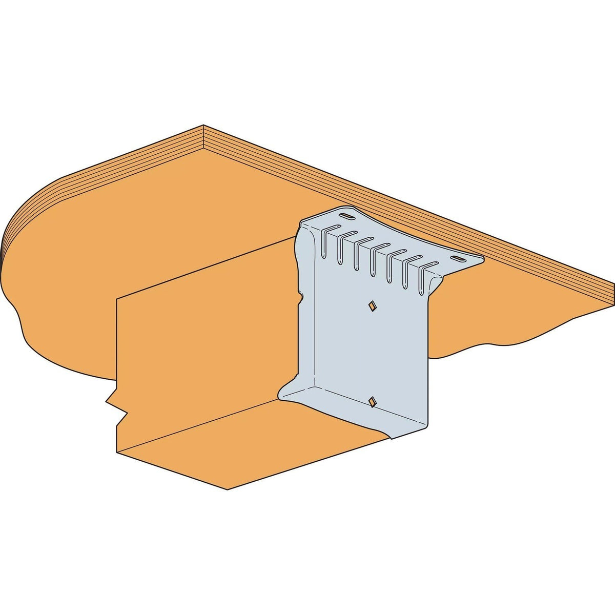 Simpson Strong-Tie F44Z (4" x 4") Panelized Construction Hanger ZMAX Finish - 2