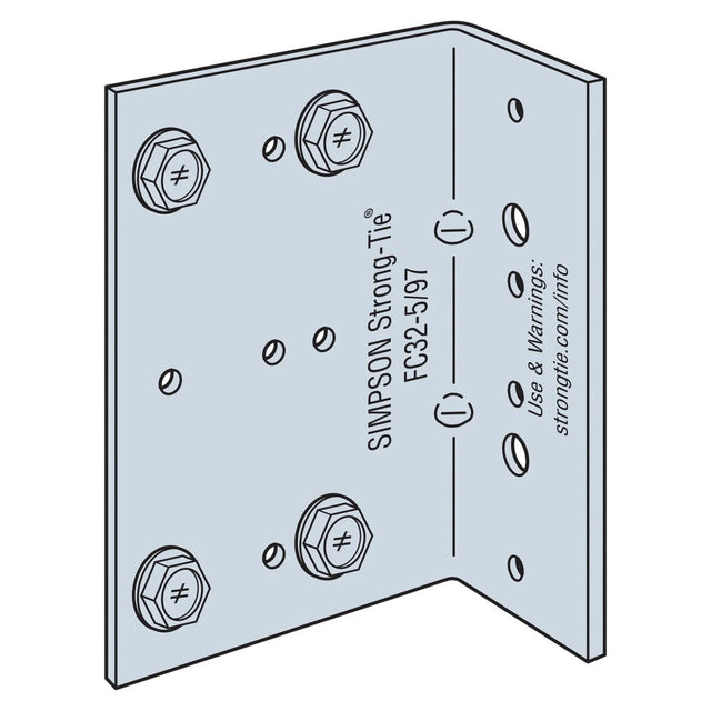 Simpson Strong-Tie FC32-5/97-R25 (2 in. x 3-1/2 in. x 5 in.) Bypass Framing Fixed-Clip Connector (25 Pack)