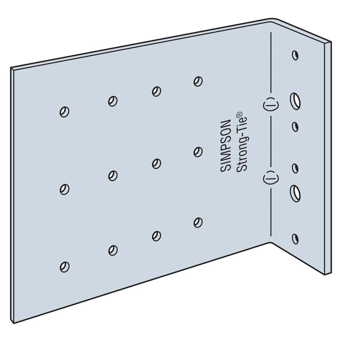 Simpson Strong-Tie FC62-5/118-R25 (2" x 6" x 5") Fixed-Clip Connector for Bypass Framing (25 Pack)