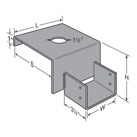 Simpson Strong-Tie GH46-6 (6-in.) GH Top-Flange Hanger for 4x6 Girder, Foundation Wall - 2