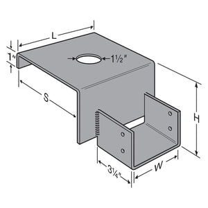 Simpson Strong-Tie GH48-6 GH Top-Flange Hanger for 4x8 Girder, 6-in. Foundation Wall - 2