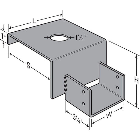 Simpson Strong-Tie GH68-8 Top-Flange Hanger for 6x8 Girder on 8-in Foundation Wall - 2