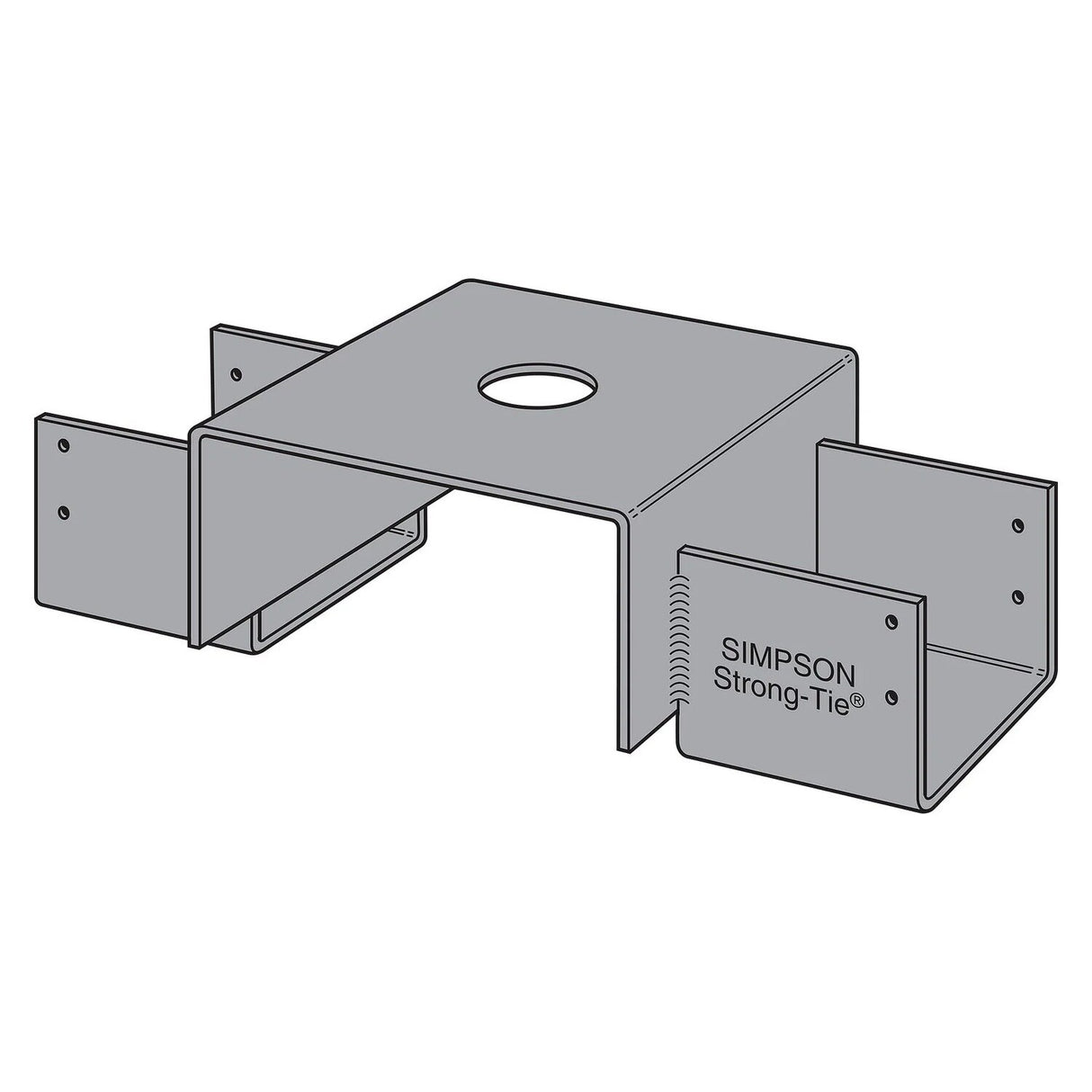 Simpson Strong-Tie GHD46-6 (4x6) Top-Flange Saddle Hanger for 4x6 Girders, 6" Foundation Wall