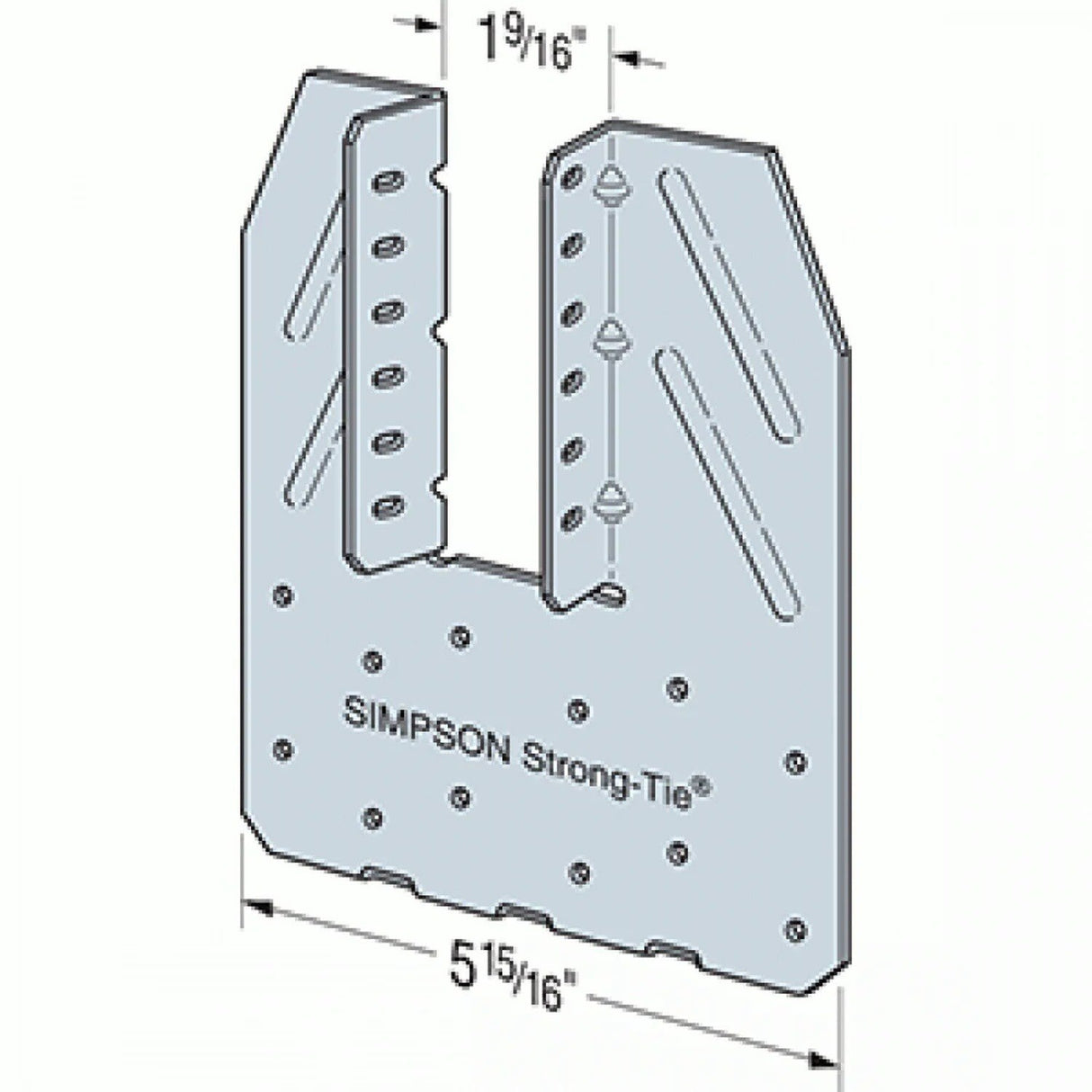 Simpson Strong-Tie H14 (18-Gauge) Hurricane Tie - G90 Zinc Galvanized - 2