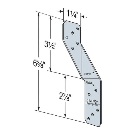 Simpson Strong-Tie H2.5T (18-Gauge) Hurricane Tie - G90 Zinc Galvanized for Wood Construction - 2