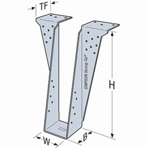 Simpson Strong-Tie HB5.50/16 10Ga Heavy Top Flange Beam Hanger - G90 Galvanized - 2
