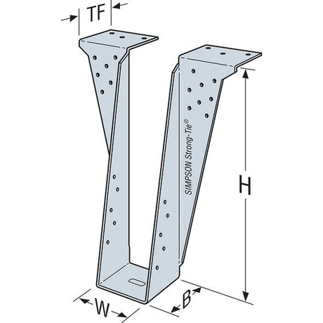 Simpson Strong-Tie HB616 (6" x 16") 10Ga Heavy Top Flange Beam Hanger - G90 Galvanized - 2