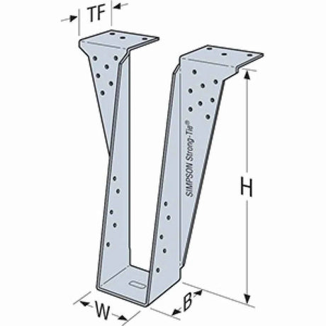Simpson Strong-Tie HB7.12/20 (7" x 20") 10Ga Heavy Top Flange Beam Hanger - G90 Galvanized - 2