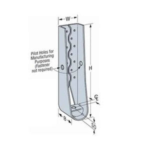 Simpson Strong-Tie HDU2-SDS2.5 (8-11/16") 14Ga Predeflected Holdown with Screws - G90 Galvanized - 3