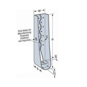 Simpson Strong-Tie HDU5-SDS2.5 (13-3/16") 14Ga Predeflected Holdown with Screws - G90 Galvanized - 4