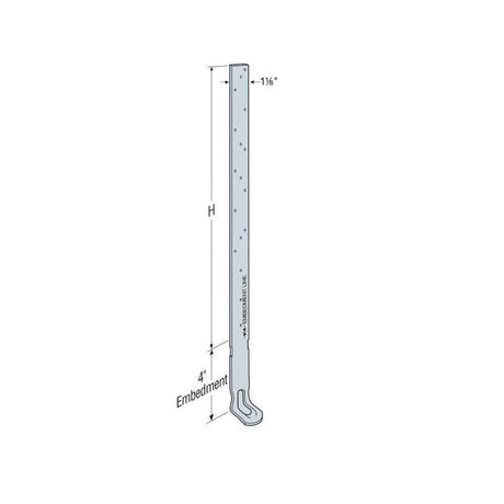 Simpson Strong-Tie HETA40 Galvanized Heavy Embedded Truss Anchor for Concrete and Masonry Walls