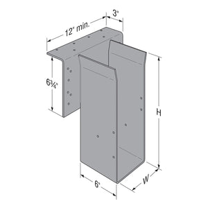 Simpson Strong-Tie HGLTV3.56/11.25 (3-1/2" x 11-1/4") High-Capacity Top-Flange Joist Hanger, Gray Paint - 2
