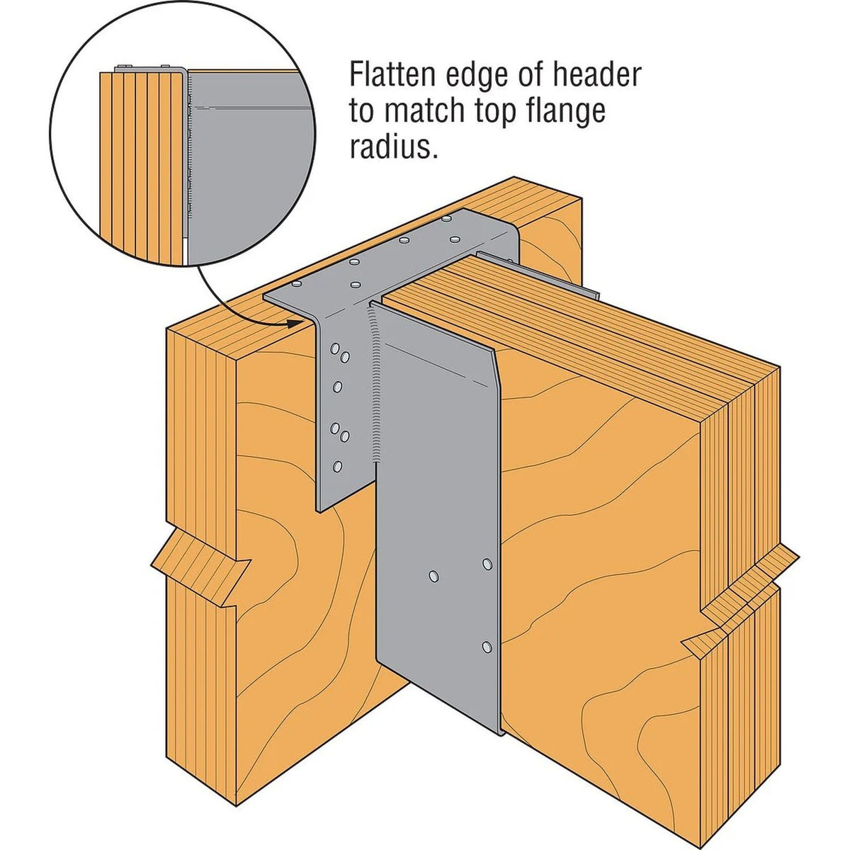 Simpson Strong-Tie HGLTV414-2 (3-1/2" x 14") Heavy Duty Top Flange I-Joist Hanger for Engineered Wood, Gray Paint - 2
