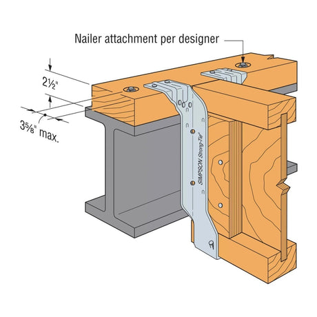 Simpson Strong-Tie HIT424 (3-1/2" x 24") Galvanized Top-Flange Joist Hanger for Engineered Wood - 3