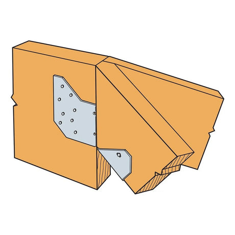 Simpson Strong-Tie HRC22 Galvanized Hip Ridge Connector for 2x - Secure Hip-to-Ridge Beam Connection - 3