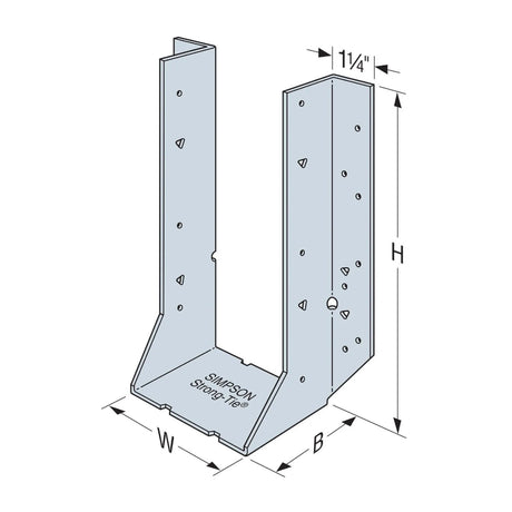 Simpson Strong-Tie HU410-2 (Double 4" x 10") Galvanized Face-Mount Joist Hanger - 2