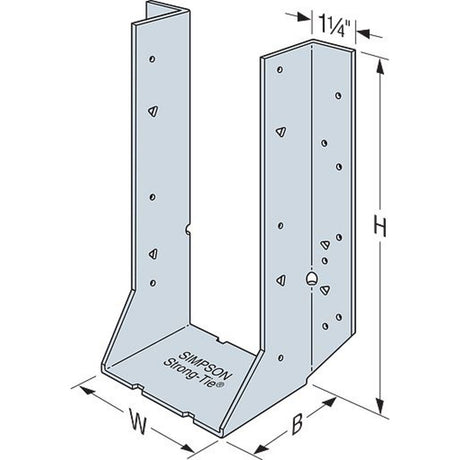 Simpson Strong-Tie HU410SS Stainless-Steel Face-Mount Joist Hanger for 4x10 - Heavy-Duty Corrosion Resistant Connector - 2