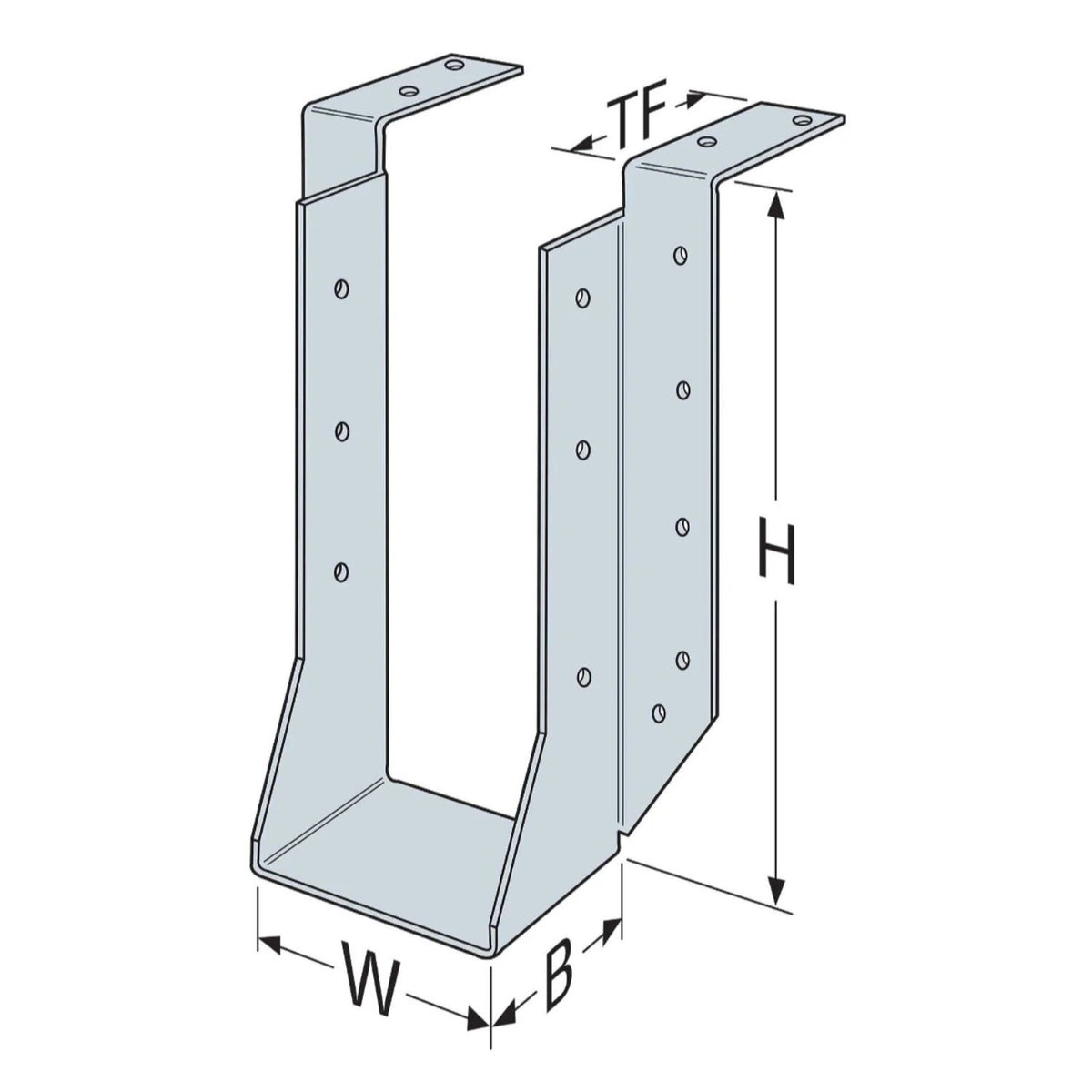 Simpson Strong-Tie HU410TF (4" x 10") 12 Gauge Galvanized Heavy Top-Flange Joist Hanger - 2
