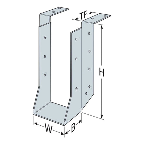 Simpson Strong-Tie HU410TF (4" x 10") 12 Gauge Galvanized Heavy Top-Flange Joist Hanger - 2