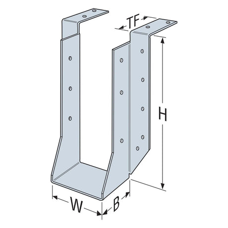Simpson Strong-Tie HU5.25/12TF (5-1/8" x 12") Heavy Top-Flange Hanger for Joists, G90 Galvanized - 2