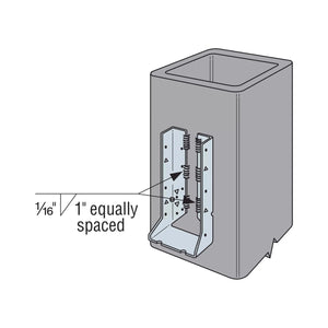 Simpson Strong-Tie HUC412-2 (10-13/16") 14Ga Heavy Galvanized Concealed-Flange Face-Mount Joist Hanger - 5