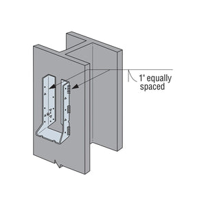 Simpson Strong-Tie HUC416 (4" x 16") Galvanized Face-Mount Concealed-Flange Joist Hanger - 4