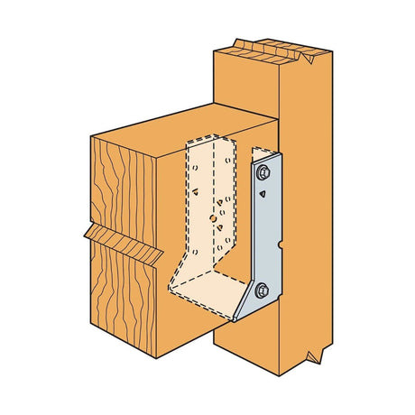 Simpson Strong-Tie HUC48Z (4" x 8") 14Ga Heavy Concealed-Flange Face-Mount Joist Hanger - ZMAX - 3