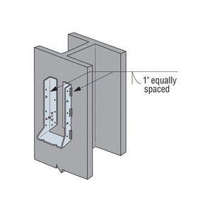 Simpson Strong-Tie HUC612 (6" x 12") 14Ga Heavy Galvanized Concealed-Flange Face-Mount Joist Hanger - 4