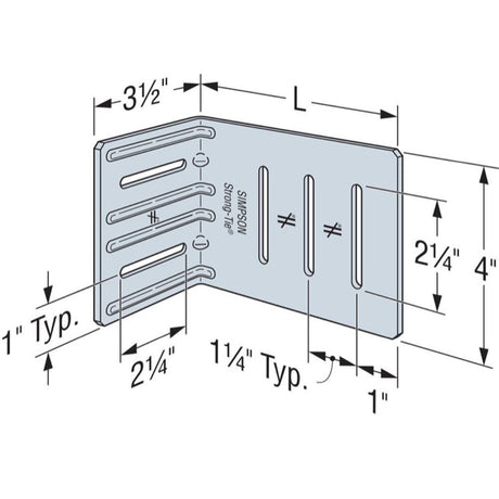 Simpson Strong-Tie IDCB45.5-KT25 Drift Clip Kit for Bypass Framing with Screws (25 Pack) - 2