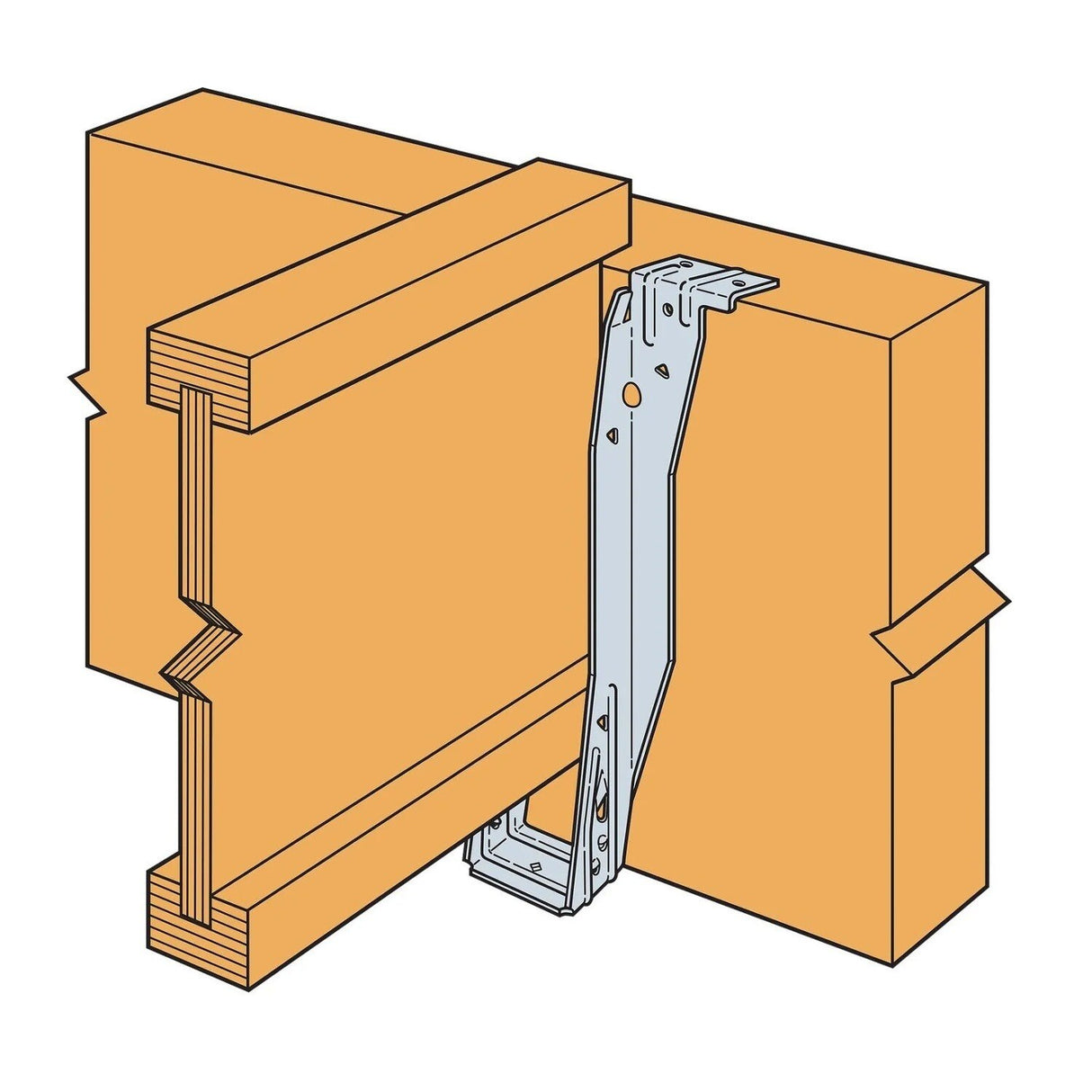 Simpson Strong-Tie ITS2.56/16 (2-1/2" x 16") Galvanized Top-Flange Joist Hanger for Engineered Wood - 6