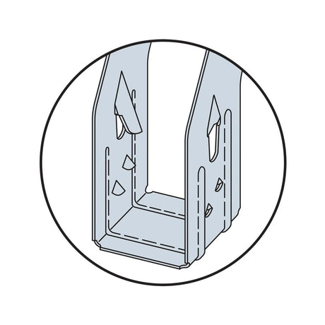 Simpson Strong-Tie IUS2.56/14 (2-1/2" x 14") Galvanized Face-Mount Joist Hanger for Engineered Wood - 3