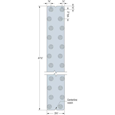 Simpson Strong-Tie LDSS48 (3-3/4" x 47-1/2") Light Diaphragm Spline Strap G90 Galvanized - 2