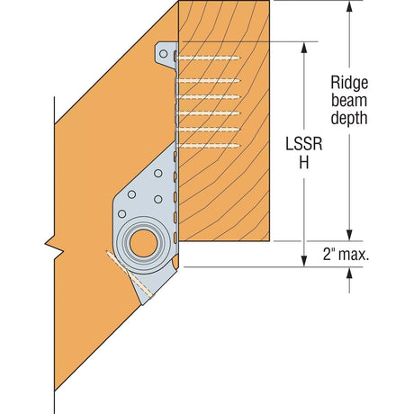 Simpson Strong-Tie LSSR2.37Z (2-5/16") 18Ga Light Slopeable/Skewable Rafter Hanger - ZMAX Finish - 3