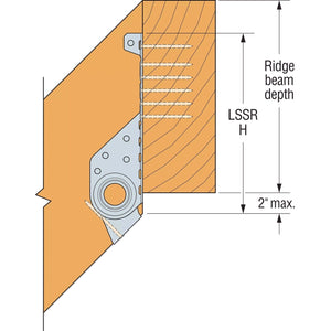 Simpson Strong-Tie LSSR2.56Z (2-1/2") 18Ga Light Slopeable/Skewable Rafter Hanger - ZMAX Finish - 4