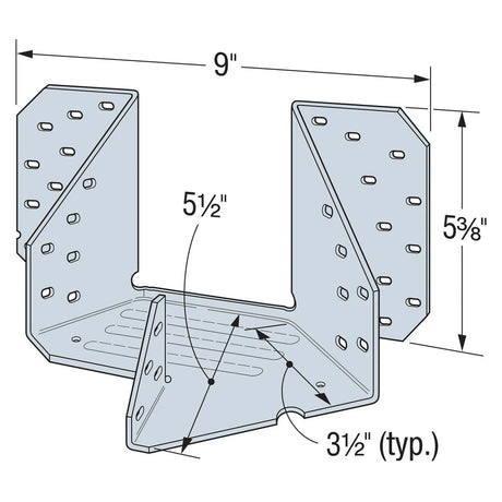 Simpson Strong-Tie LTHJA26 (2" x 6") Galvanized Truss Hip/Jack Hanger - 2