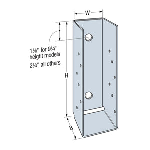 Simpson Strong-Tie MBHU3.56/9.25KT (3-9/16" x 9-1/4") 10ga Galvanized Masonry Beam Face-Mount Hanger - 2