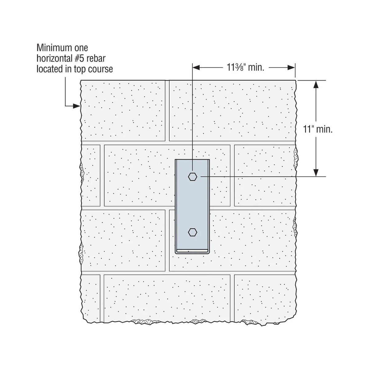 Simpson Strong-Tie MBHU3.56/9.25KT (3-9/16" x 9-1/4") 10ga Galvanized Masonry Beam Face-Mount Hanger - 5